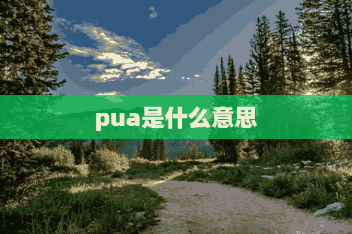 pua是什么意思(pua是什么意思网络用语)